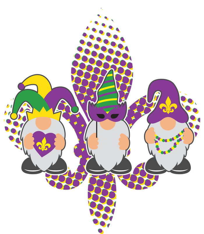 Funny Mardi Gras Gnomes Sustainable Knit Beanie